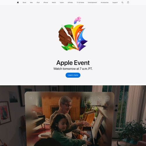 Screenshot of apple.com